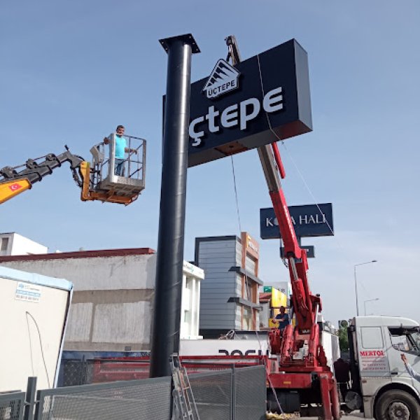 üçtepe otomotiv totem tabela ve cephe yazı
