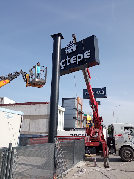 üçtepe otomotiv totem tabela ve cephe yazı